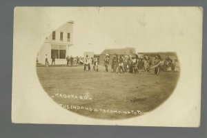 Kadoka SOUTH DAKOTA RPPC 1908 SIOUX INDIANS Indian Parade nr Murdo LEELAND?