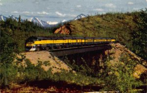 Aurora Alaska Railroad Streamliner Train Seward to Fairbanks postcard