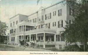 Autos Hotel Rockingham Salem Depot New Hampshire 1916 Postcard 1677