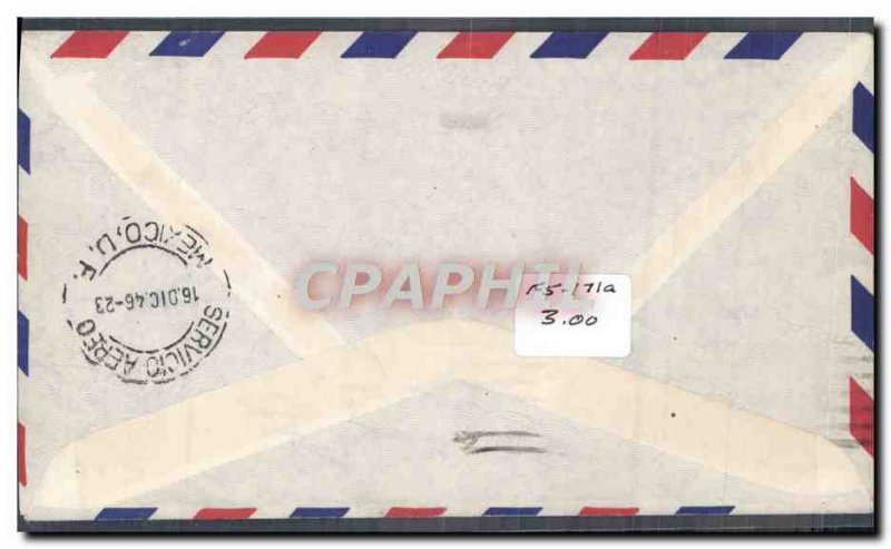 Letter USA 1st flight Corpus Christi Texas Mexico City December 16, 1946