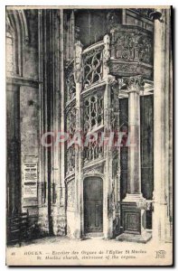 Old Postcard Rouen Staircase Organs of The Church St Maclou