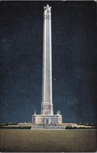 San Jacinto Memorial Monument Houston Texas Linen Postcard C087