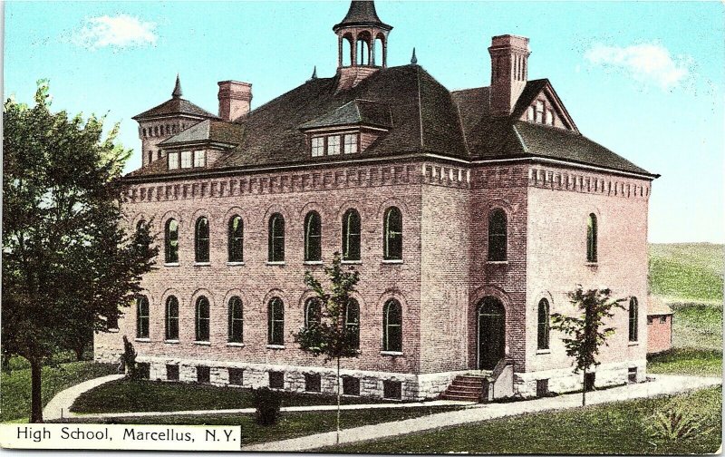 Postcard NY Marcellus High School - RARE VIEW - Publ. Wm. Jubb - C. 1910 L1 