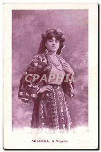 Old Postcard Folklore Clairvoyance Cartomancy Miloska The Seer