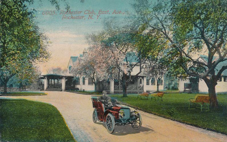 Old Auto at Rochester Club on East Aveune, Rochester, New York - pm 1914