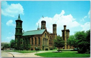 VINTAGE POSTCARD 1962 VIEW OF THE SMITHSONIAN INSTITUTION WASHINGTON D.C.