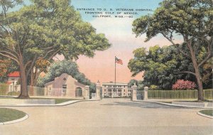 U.S. VETERANS HOSPITAL GULFPORT MISSISSIPPI MILITARY SOLDIERS MAIL POSTCARD 1942