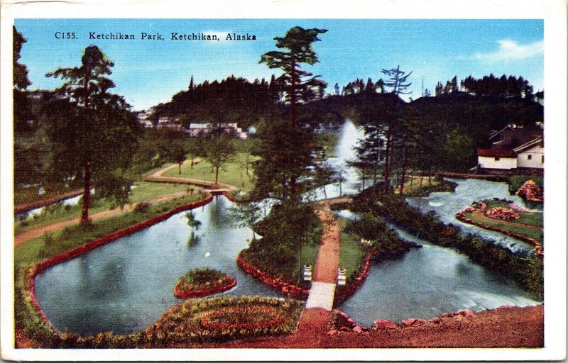 Ketchikan Park Alaska AK WB Postcard VTG UNP HHT Vintage Unused  