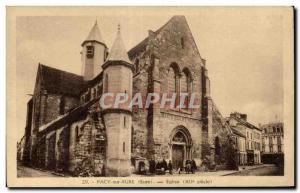 Old Postcard Pacy sur Eure Church