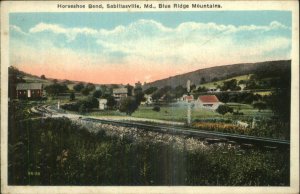 Horseshoe Bend Sabillasville MD Blue Ridge Mtns c1920 Postcard