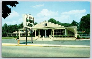 Gettysburg Motor Lodge Gettysburg Pennsylvania PA Entance View Motel Postcard