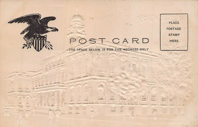 NEW YORK CITY~CITY HALL~EMBOSSED GLITTTER~1905 POSTCARD