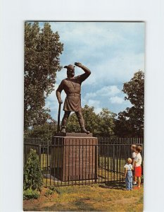 Postcard Statue Of Leif Erickson, Leif Erickson Park, Duluth, Minnesota