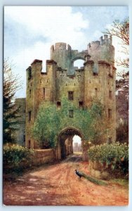 WARWICK Castle Drawbridge ENGLAND UK artist Salmon Postcard
