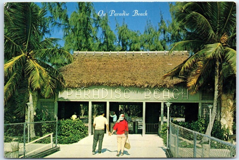 Postcard - On Paradise Beach, Paradise Island - Nassau, Bahamas