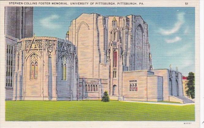 Pennsylvania Pittsburgh Stephen Collins Foster Memorial University Of Pittsburgh