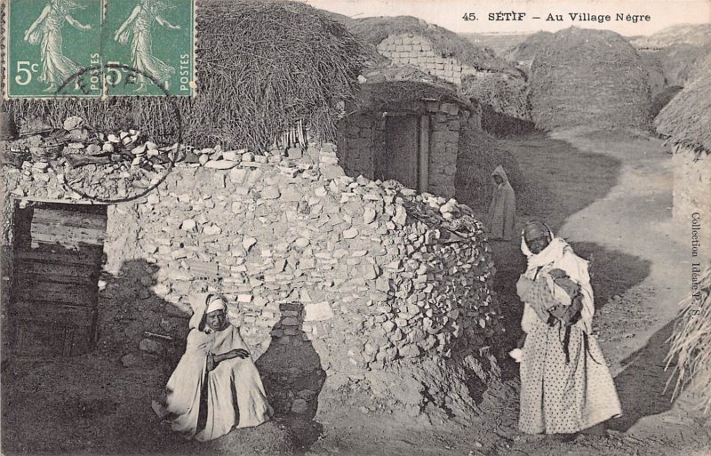 B169 Algeria 1910 Setif Village Negre Native Women Ethnic vintage postcard