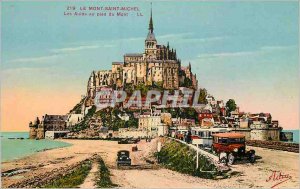 Old Postcard 219 Mont Saint Michel the aulos below Mount Automotive