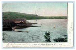 Swan Lake Casino Stevensville NY New York 1907 Old Vintage Postcard 