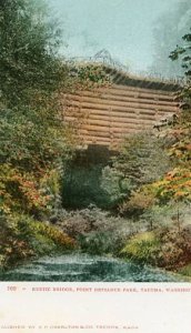 WA - Tacoma, Point Defiance Park, Rustic Bridge