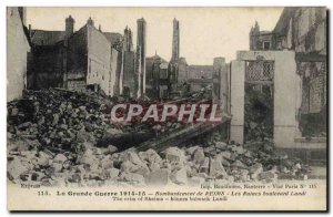 Old Postcard The Great War Bombardment Of Reims Ruins Boulevard Monday Militaria