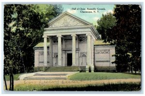 1911 Hall Of Christ Assembly Grounds Chautauqua New York NY Antique Postcard