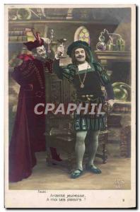 Old Postcard Fancy Devil Faust