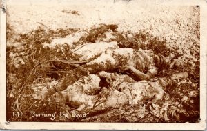 AZO RPPC Postcard Mexico City Burning the Dead Mexican Revolution ~1915 S117