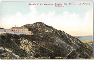 Mt. Tamalpais Marin County Tavern Pavilion Profile Rock 1910s Vintage Postcard