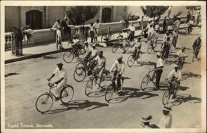 Bermuda Multiple Bicycles c1920s Real Photo Postcard