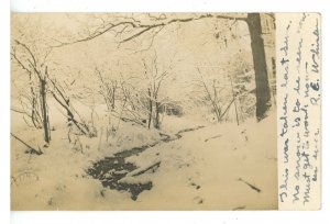 PA - Etters. Snow Scene ca 1911  RPPC