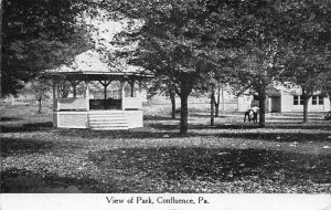 Confluence Pennsylvania View Of Park, B/W Photo Print Vintage Postcard U11405