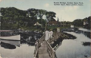 Connecticut, New London 1914 - Rustic Bridge, Golden Spur