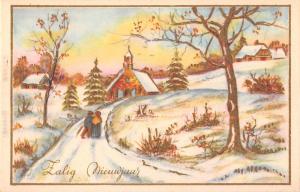 BG4262 bell fir branch  neujahr new year germany   greetings