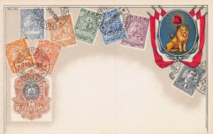 Paraguay, Classic Stamp Images on Early Postcard, Published by Ottmar Zieher