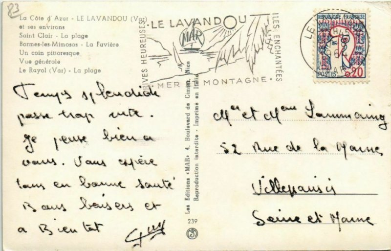 CPA LE LAVANDOU et ses Environs - Scenes - 1964 (1112590)