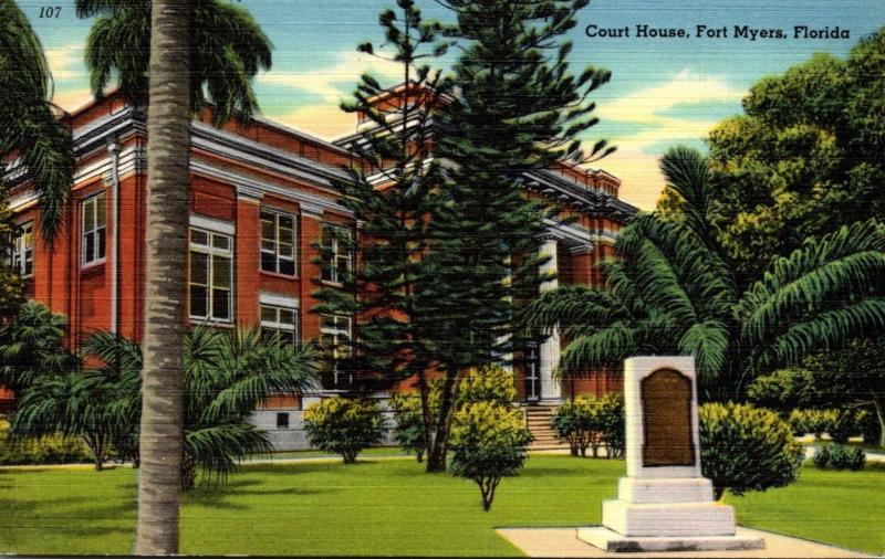 Florida Fort Myers Lee County Court House 1955