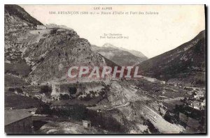 Postcard Old Route Briancon Italy and Fort Salettes