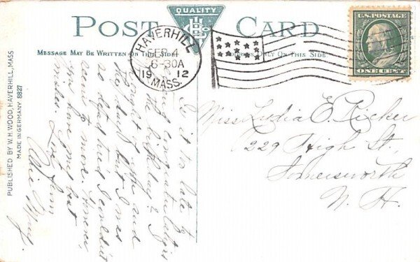 Old Rustic Bridge Haverhill, Massachusetts Postcard