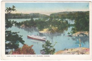 View In The Canadian Islands, Thousand Islands, Ontario, Vintage Postcard 