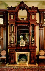 Texas Galveston Bishop's Palace Santo Domingo Mahogany Carved Mantel