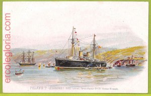 af7532 - SPAIN - VINTAGE POSTCARD Postcards - SHIP PELAYO-
