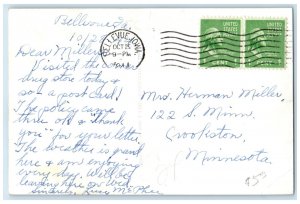 Bellevue Iowa RPPC Photo Postcard Oak Lodge State Park 1944 Posted Vintage