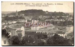 Old Postcard Oullins Vue Generale La Bussiere Chateau and new school