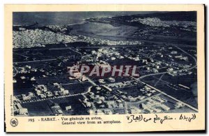 Old Postcard Rabat Morocco General View General view from aircraft airplane year