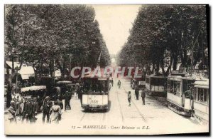 Old Postcard Marseille Cours Belsunce Trams