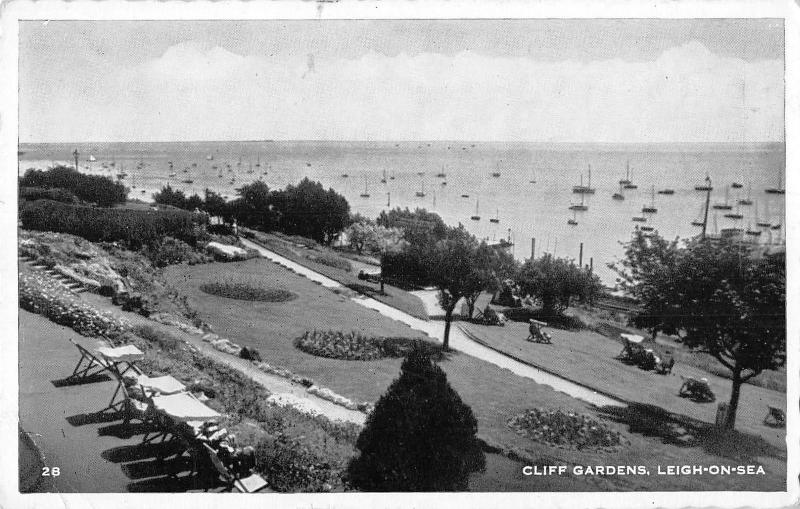 uk2847  cliff gardens leigh on sea real photo uk