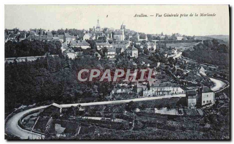 Old Postcard Avallon Vue Generale Taking Of Morlande