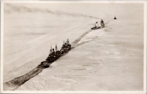 A picture from an occasion during the snowy winter Ship Sweden RPPC 09.97