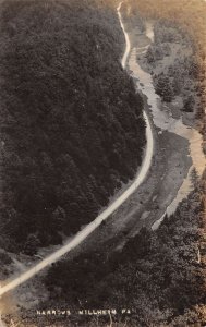 Millheim Pennsylvania The Narrows Aerial View Real Photo Postcard AA68660